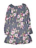 The Children's Place 100% Rayon Floral Gray Dress Size 14 - photo 2