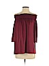 Theory Burgundy 3/4 Sleeve Blouse Size S - photo 1