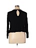 Xhilaration 100% Rayon Black Long Sleeve Blouse Size XL - photo 2