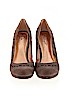 Miss Albright 100% Leather Brown Heels Size 8 - photo 2