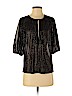 Jennifer Lopez 100% Polyester Black Short Sleeve Blouse Size S (petite) - photo 1