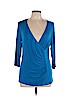 Dana Buchman Blue 3/4 Sleeve Top Size L (petite) - photo 1