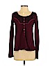 Free People 100% Cotton Burgundy Thermal Top Size S (petite) - photo 1