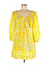 BCBGMAXAZRIA 100% Silk Yellow Casual Dress Size M - photo 1