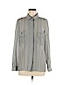 Reiss 100% Silk Gray Long Sleeve Silk Top Size 6 - photo 1