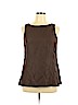 Ann Taylor Brown Sleeveless Blouse Size 14 (petite) - photo 1