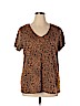 Ava & Viv Brown Short Sleeve T-Shirt Size 1X - photo 1