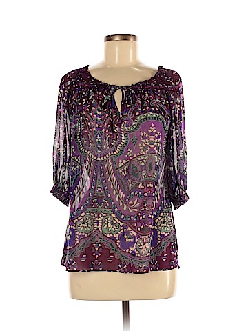 Aqua 3/4 Sleeve Blouse (view 1)