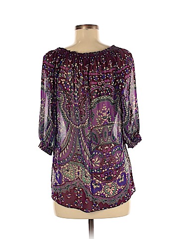 Aqua 3/4 Sleeve Blouse (view 2)