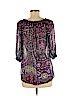 Aqua 100% Polyester Purple 3/4 Sleeve Blouse Size M - photo 2