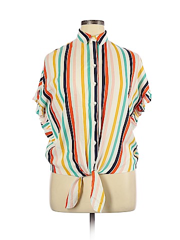 a.n.a. A New Approach Short Sleeve Button-Down Shirt (view 1)