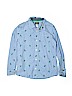 OshKosh B'gosh 100% Cotton Print Blue Long Sleeve Button-Down Shirt Size 14 - photo 1