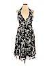 White House Black Market 100% Polyester Black Casual Dress Size 14 - photo 1