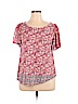 Lucky Brand 100% Polyester Pink Short Sleeve Blouse Size 1X - photo 1