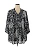 Alfani 100% Polyester Black 3/4 Sleeve Blouse Size 18 - photo 1
