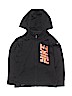 Nike 100% Polyester Black Zip Up Hoodie Size 6 - photo 1