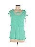 Eric + Lani 100% Viscose Green Short Sleeve Top Size M - photo 1