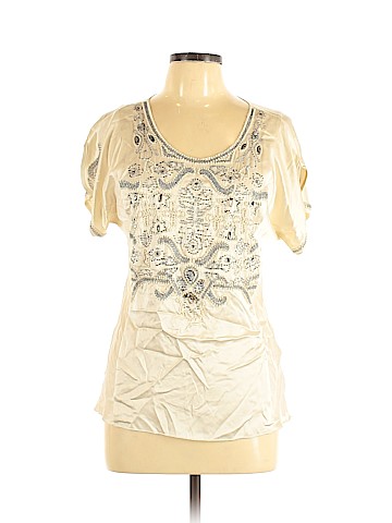 Burning Torch Short Sleeve Silk Top (view 1)