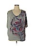 Style&Co Gray Short Sleeve Top Size XL - photo 1