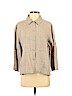 Eileen Fisher 100% Linen Tan 3/4 Sleeve Button-Down Shirt Size M - photo 1