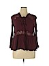 American Eagle Outfitters 100% Viscose Burgundy Long Sleeve Top Size XL - photo 1