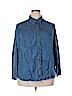 Coldwater Creek 100% Tencel Blue Long Sleeve Button-Down Shirt Size 2X - photo 1