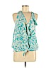 Leifsdottir 100% Polyester Blue Sleeveless Blouse Size 8 - photo 1