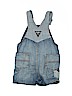 OshKosh B'gosh 100% Cotton Stripes Blue Overall Shorts 12-18 MO / 18 MO - photo 2