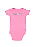 Carter's 100% Cotton Solid Pink Short Sleeve Onesie 18-24 MO / 24 MO - photo 1