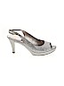 Nine West Silver Heels Size 9 - photo 1