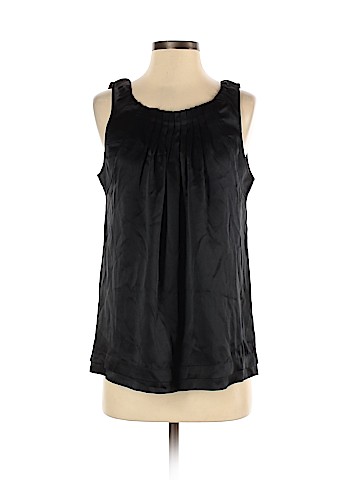 BCBGMAXAZRIA Sleeveless Silk Top (view 1)