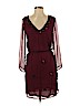 HD in Paris 100% Rayon Burgundy Casual Dress Size XS - photo 1