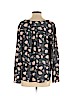 Ann Taylor LOFT 100% Rayon Black Long Sleeve Blouse Size S (petite) - photo 2