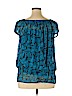 a.n.a. A New Approach 100% Polyester Blue Short Sleeve Blouse Size XL - photo 2
