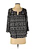 Rewind 100% Polyester Black 3/4 Sleeve Blouse Size S - photo 1