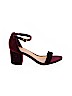 Bamboo Burgundy Heels Size 7 1/2 - photo 1