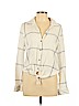 Roxy 100% Viscose Ivory Long Sleeve Button-Down Shirt Size 10 - photo 1