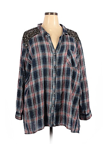 Bendy Long Sleeve Button-Down Shirt (view 1)