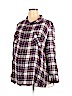 Motherhood 100% Rayon Red Long Sleeve Button-Down Shirt Size 3X - photo 1