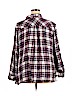 Motherhood 100% Rayon Red Long Sleeve Button-Down Shirt Size 3X - photo 2