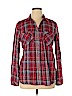 Skies Are Blue 100% Cotton Red Long Sleeve Button-Down Shirt Size XL - photo 1