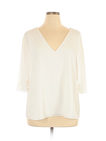 White House Black Market Short Sleeve Blouse (view 1)