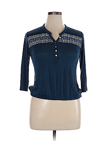 Self Esteem 3/4 Sleeve Henley (view 1)