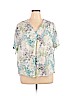 Downeast 100% Modal White Short Sleeve Blouse Size XL - photo 1