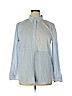 Ann Taylor LOFT 100% Cotton Blue Long Sleeve Button-Down Shirt Size XL - photo 1