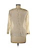 L.P.O by Laurence Maheo 100% Silk Ivory Long Sleeve Silk Top Size S - photo 2