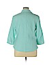 Coldwater Creek 100% Cotton Blue 3/4 Sleeve Button-Down Shirt Size 1X - photo 2