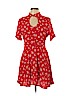 Forever 21 100% Rayon Red Casual Dress Size L - photo 1
