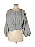 BP. 100% Cotton Gray Long Sleeve Blouse Size L - photo 1