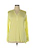 Liz Claiborne 100% Rayon Green Long Sleeve Top Size XL - photo 1